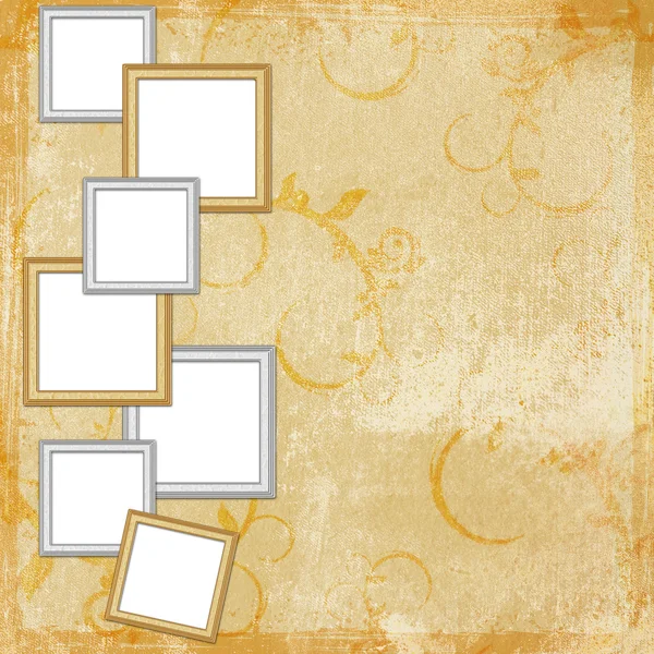 Picture-frames on abstract background — Stock Photo, Image