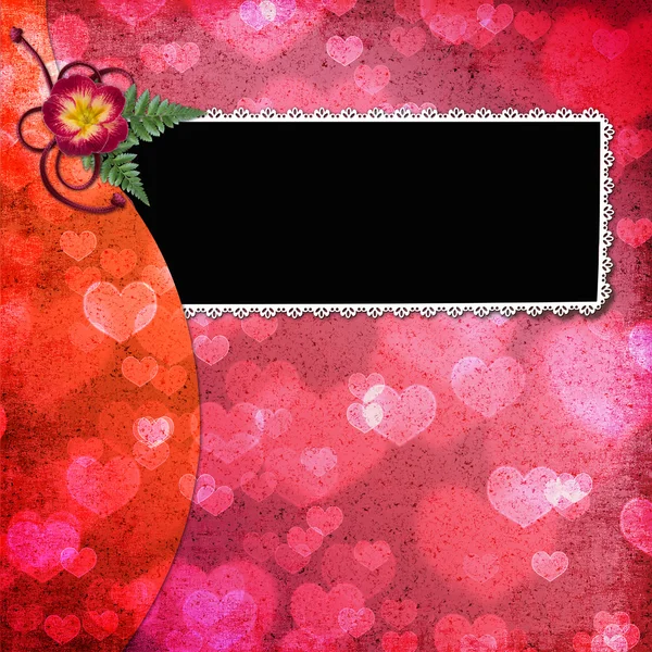 Precioso marco para el día de San Valentín — Foto de Stock