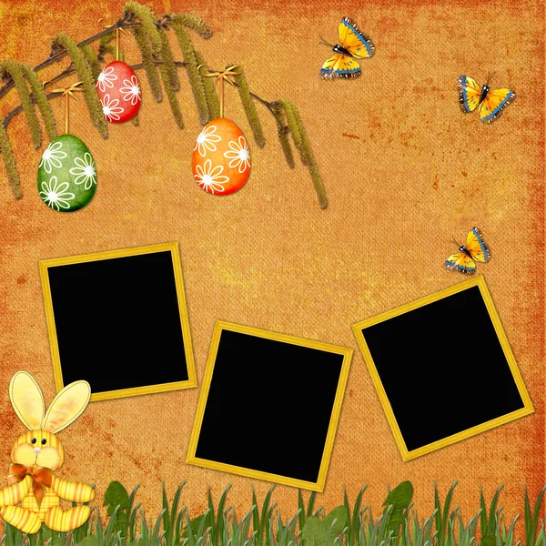 Osterkarte im Frühling — Stockfoto