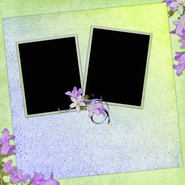 Spring background with frames — Stock Photo, Image
