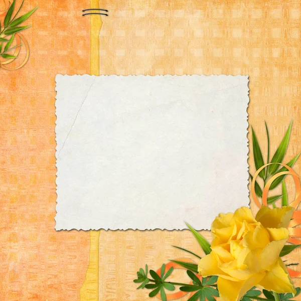 Blanko-Notizpapier auf strukturiertem Hintergrund — Stockfoto