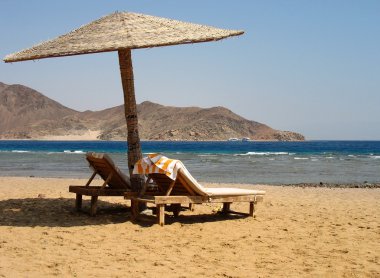 View from the beach on the Red Sea clipart