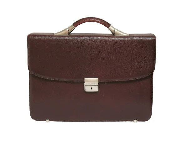Бизнес кожаный портфель — стоковое фото