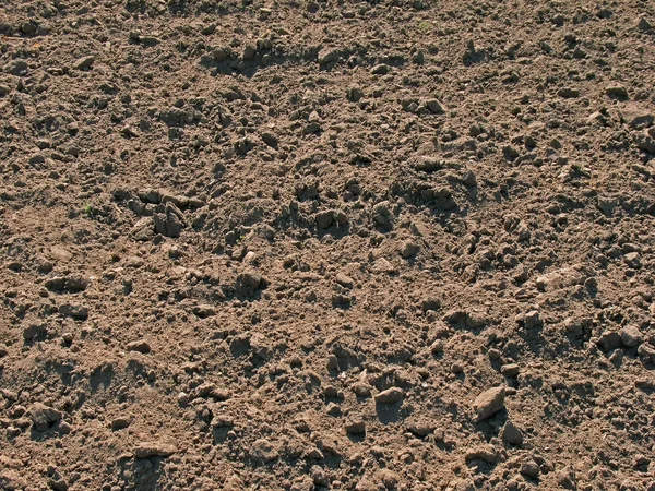Der ausgegrabene Boden Stockbild
