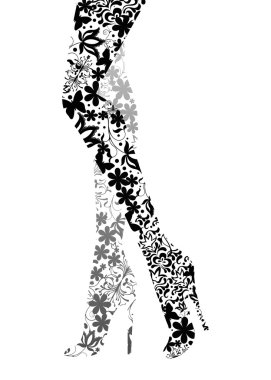 Glamour fashion legs clipart