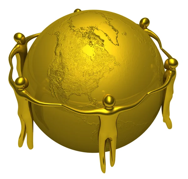 Guld runt jorden — Stockfoto
