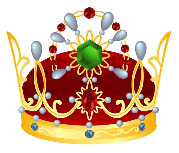Gold royal crown — Stock Vector