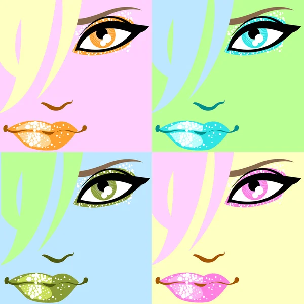 Colourful pop-art poster — Stock Vector