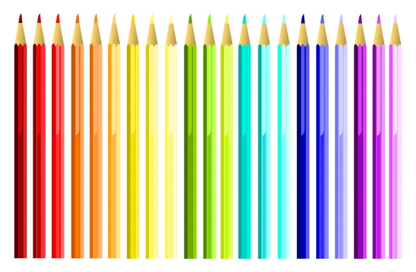 Conjunto de lápis de cor —  Vetores de Stock