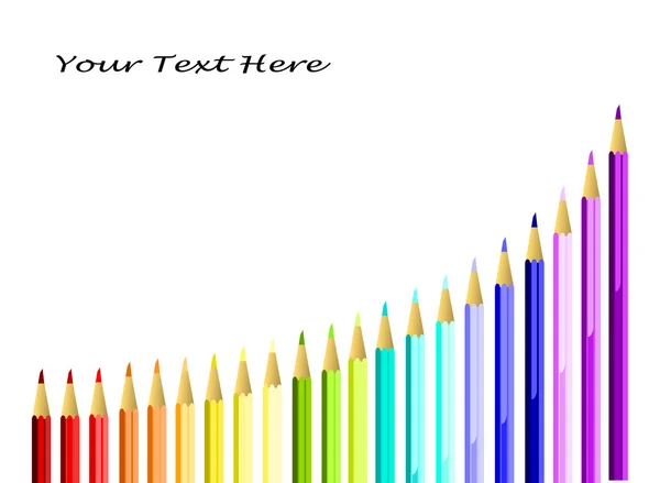 Coloured Pencils Arc — Stock Vector