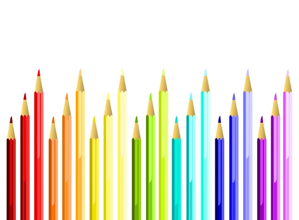 Schody kolorowe ołówki — Wektor stockowy