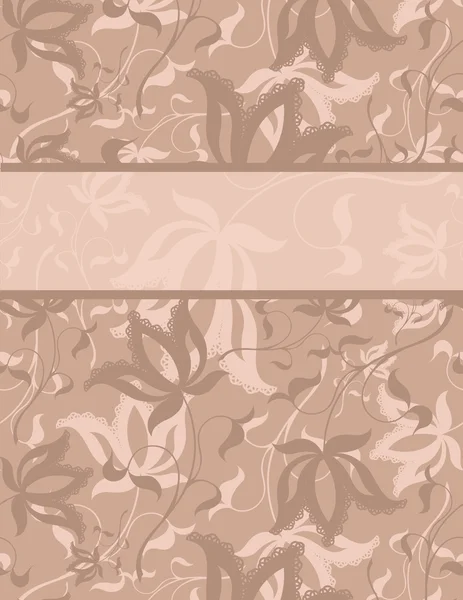 Floraler Hintergrund mit Textfeld — Stockvektor