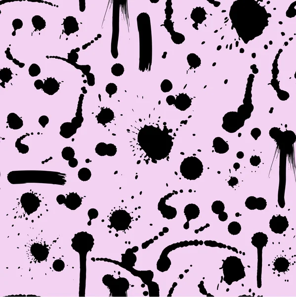 Naadloze patroon met druppels van inkt — Stockvector