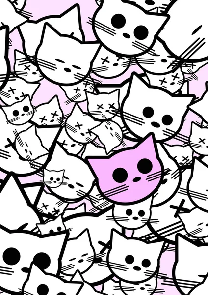 Hintergrund mit lustigen Katzen — Stockvektor