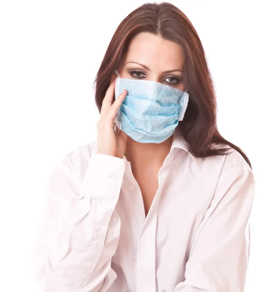 stock image Girl in medical mask