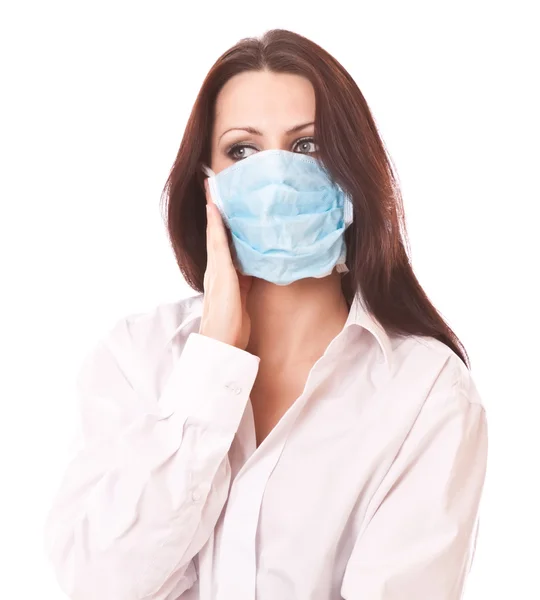 stock image Girl in medical mask