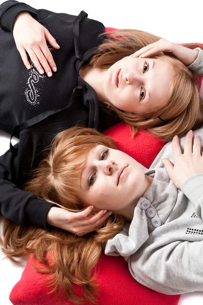 two smiling girl — 图库照片 #2469046