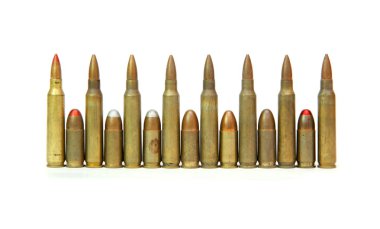 Alternating M16 and 9mm cartridges clipart