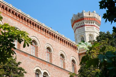 Neo-Byzantine tower in Vienna Arsenal clipart