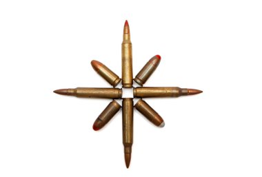 Eight-pointed star of cartridges