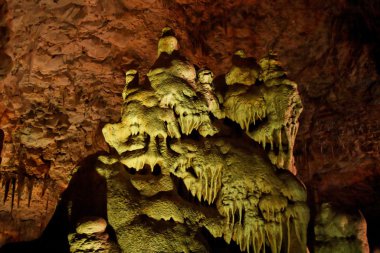 Strange stalagmite shapes in the cave clipart