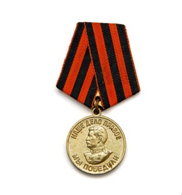 Old Soviet Medal with Stalin clipart