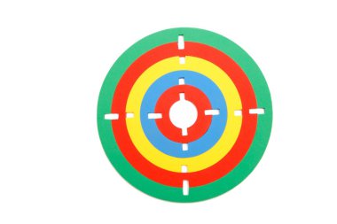 Colorful toy target made of rubber rings clipart