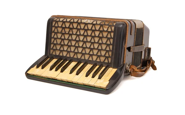 Vintage 1930s accordion isolated — Stock Photo, Image