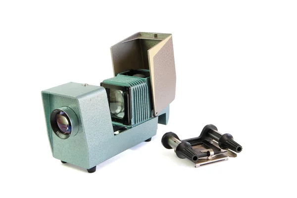 Projetor lateral vintage com suporte de filme — Fotografia de Stock