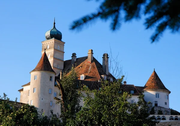 Towers and roofs of Renaissance castle — стокове фото