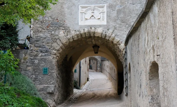 Archway in Hohenwerfen medieval castle — Stock Photo, Image