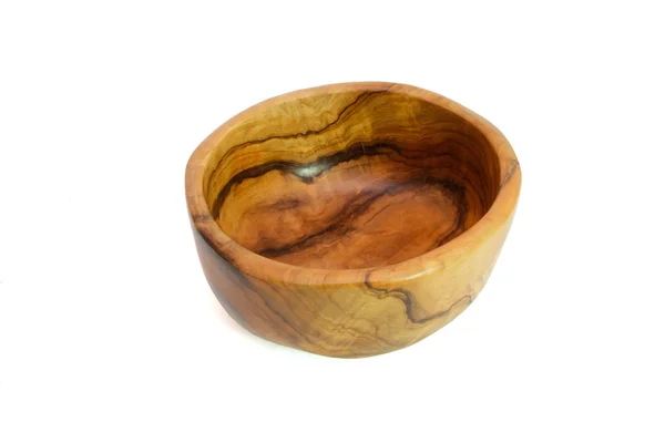 孤立的手工木碗 — 图库照片