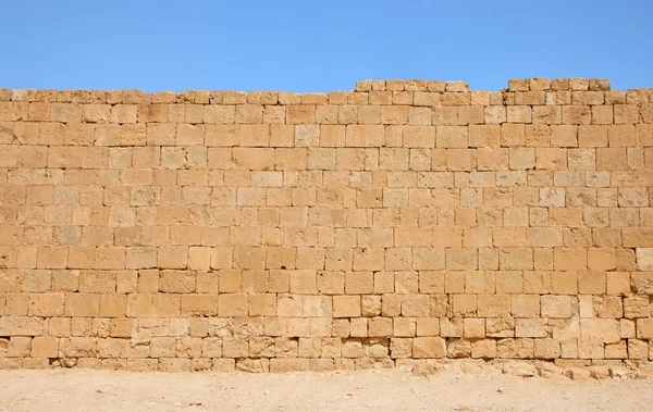 Ancienne texture de mur en pierre jaune — Photo