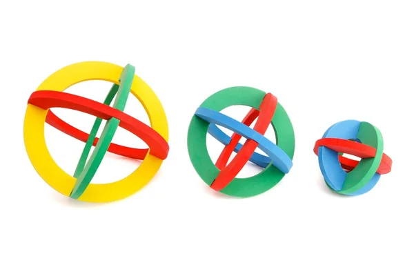 Kleurrijke speelgoed rubber bolvormige modellen — Stockfoto