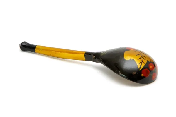 Russian wooden hand-painted spoon — Stock Photo, Image