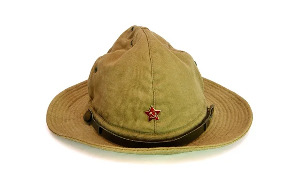 Old soviet army summer hat isolated — Stock Photo, Image