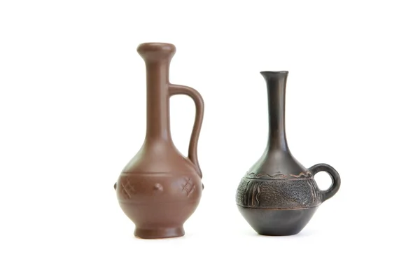 Two small elegant jugs isolated — Stock Photo, Image
