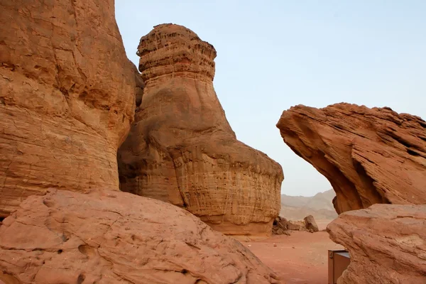 Stone sculptures of sandstone in desert — Stock Photo, Image