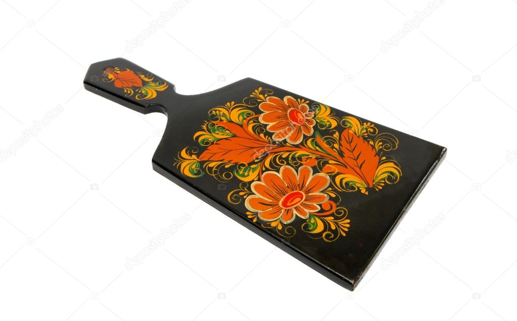 Russian traditional black cutting board