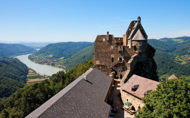 Roofs and towers of medieval castle clipart