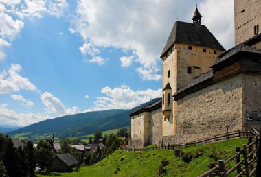 Mauterndorf medieval castle in Austria clipart