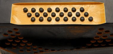 akordeon düğmeleri Vintage 1930'lu yılların siyah