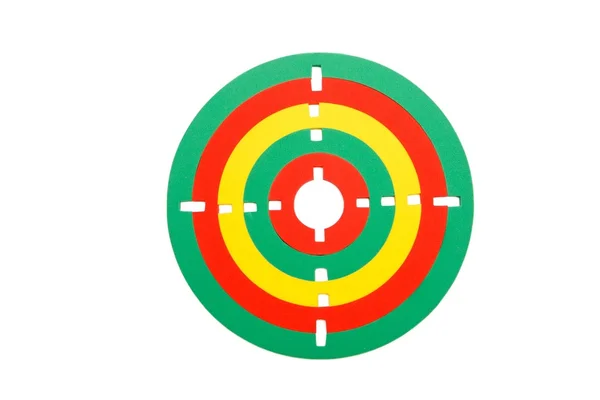 Färgglad leksak mål gjorda av Gummiringar — Stockfoto