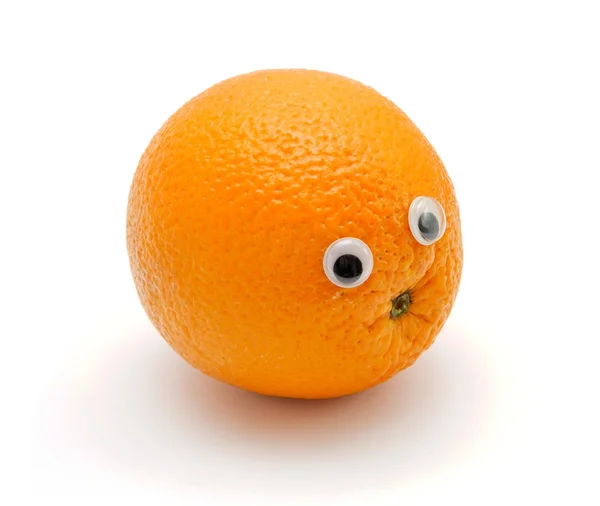 stock image Funny orange fruit with eyes