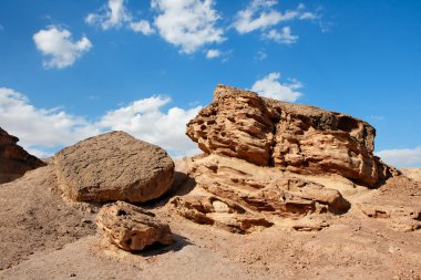 Scenic orange rock in desert clipart