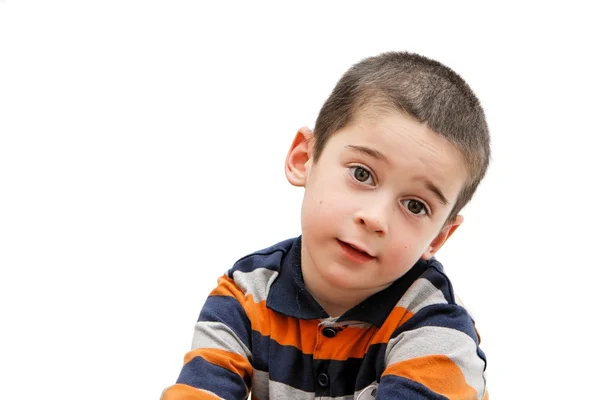 Serious cute little five years boy — Stock Photo, Image