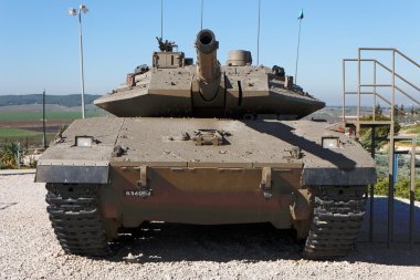 New Israeli Merkava tank in museum clipart