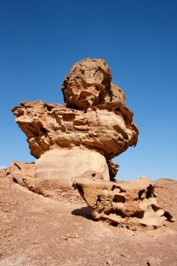 Scenic rock in shape of mushroom clipart