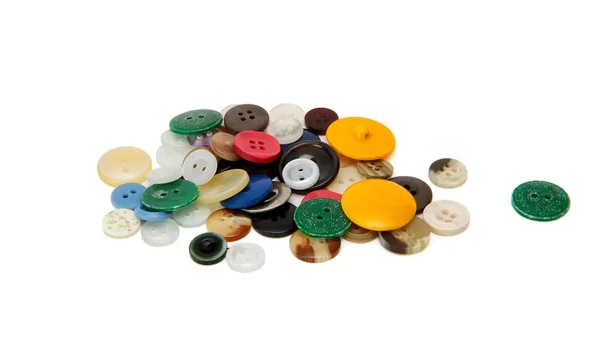 stock image Heap of assorted old sewing buttons