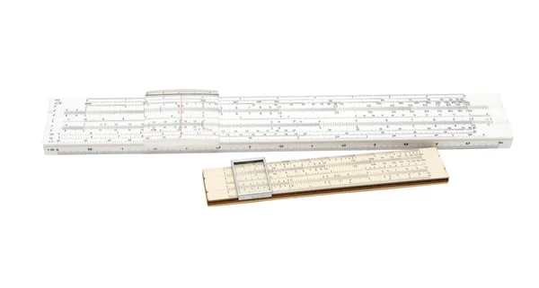 Slide rule mechanical calculators — Stock Photo, Image